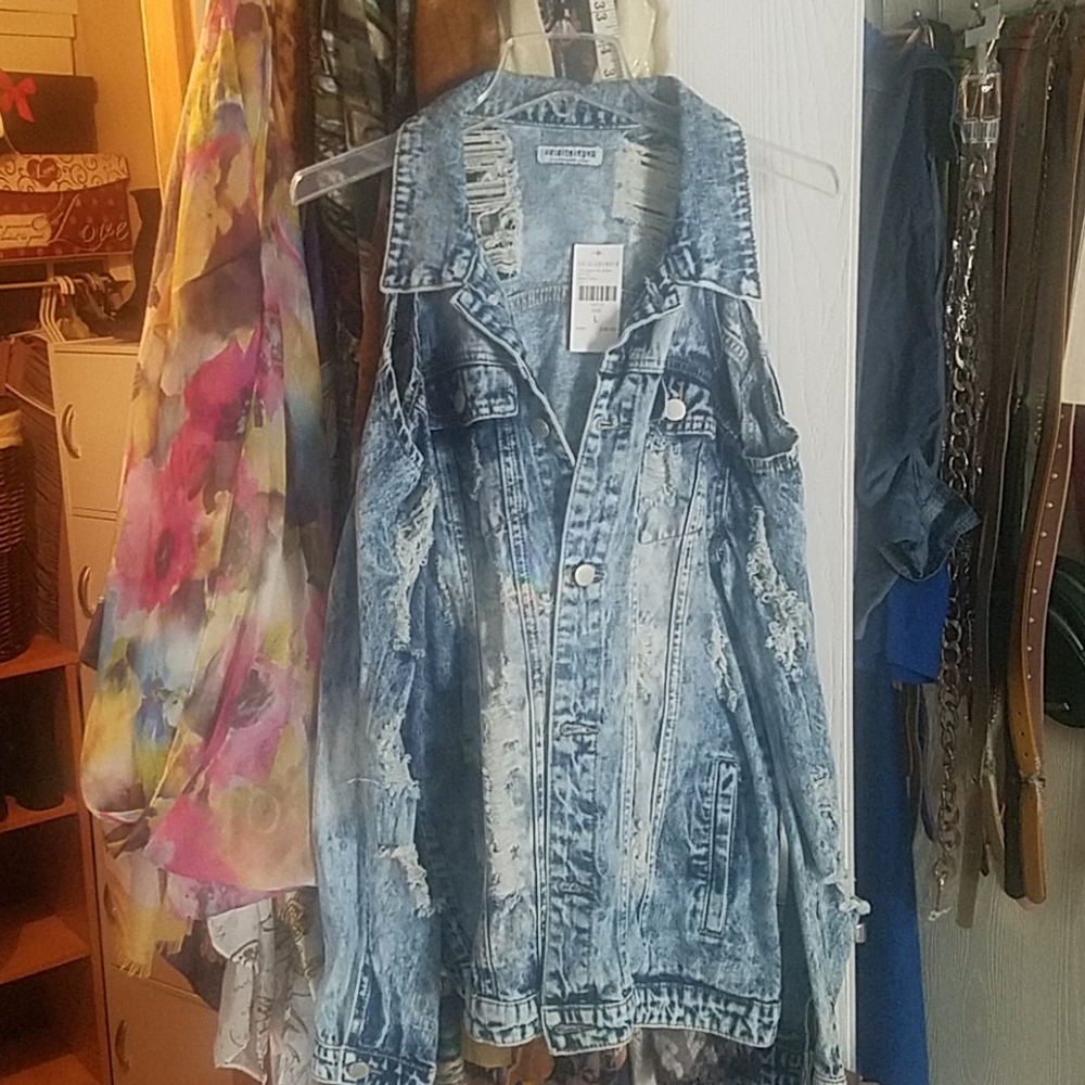 Jean Shoulder Out Jacket